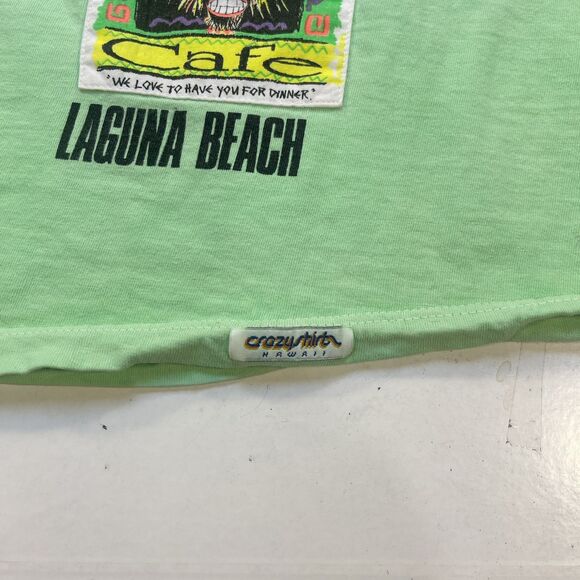 VINTAGE CRAZY SHIRTS HAWAII LAGUNA BEACH CANNIBAL CAFE TANK TOP T SHIRT Mens XL - Picture 3 of 5